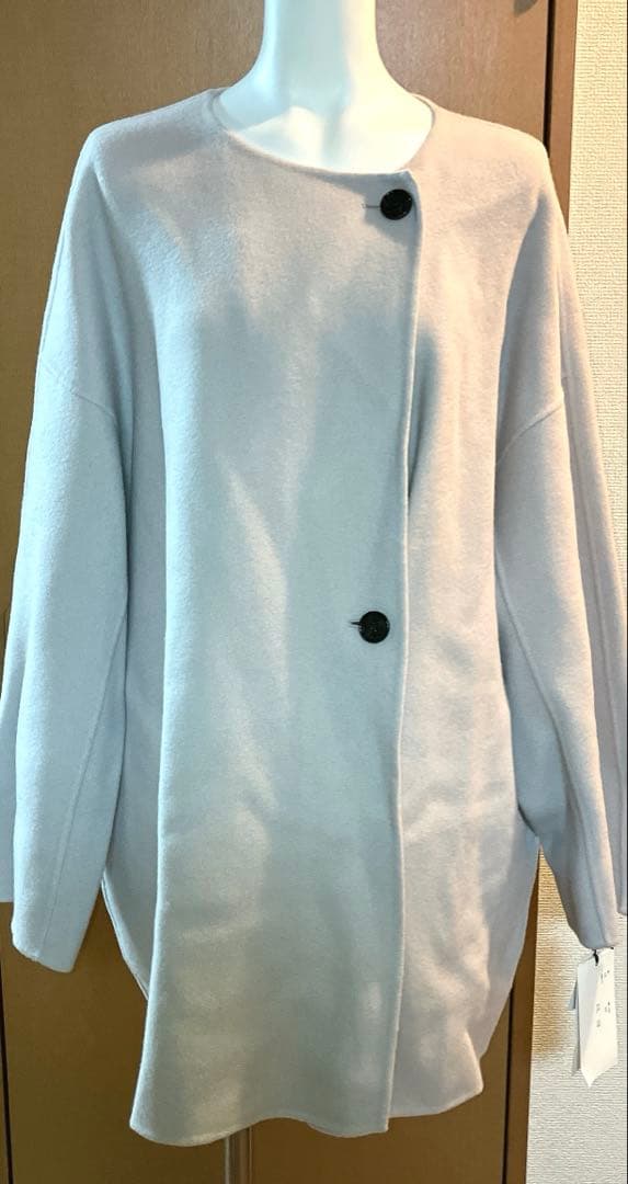 Aga ＋ アーガプラス ライトグレー アウター ミディコート 9号 M 新品