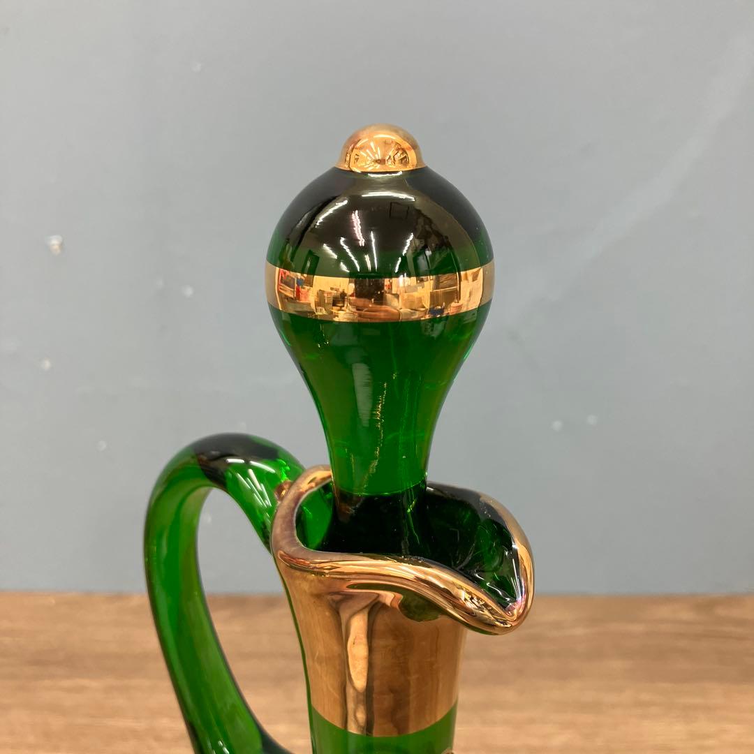 E-1 ボヘミアンガラス デキャンタ ショットグラス 6客セット 食器