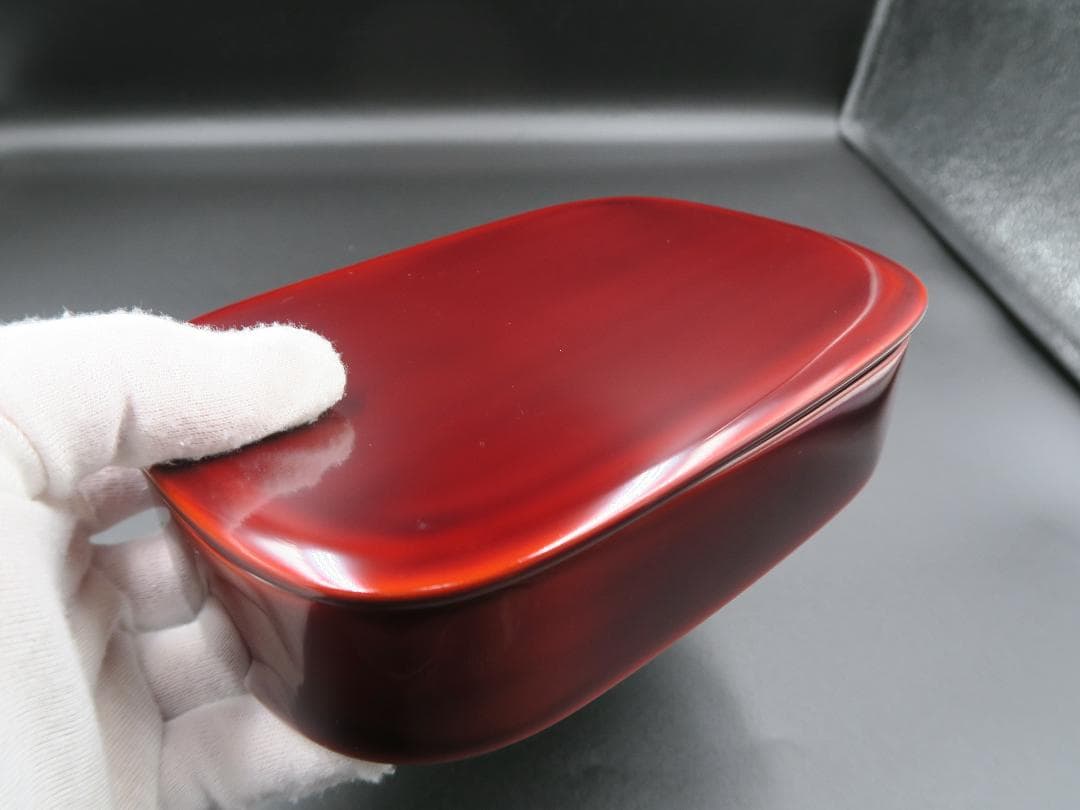 【輪島塗】曲げわっぱ弁当箱 塩徳屋漆器店 溜塗内朱塗 一客 天然木 共箱
