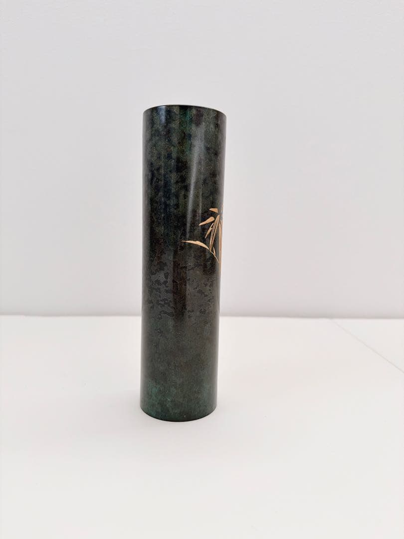 銅製花瓶　花瓶　丸寸胴