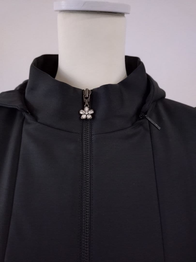 Rene ルネ　34 ブラック フード付き Aラインコート