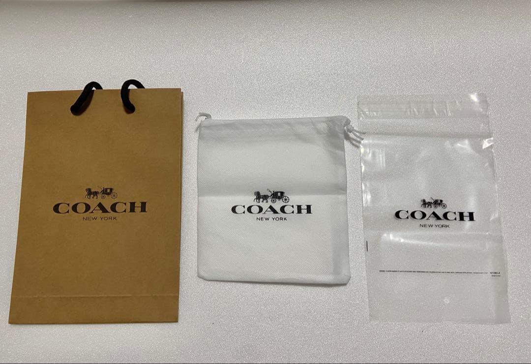 【新品未使用】COACH コーチ 二つ折り財布 ブルー　CR791