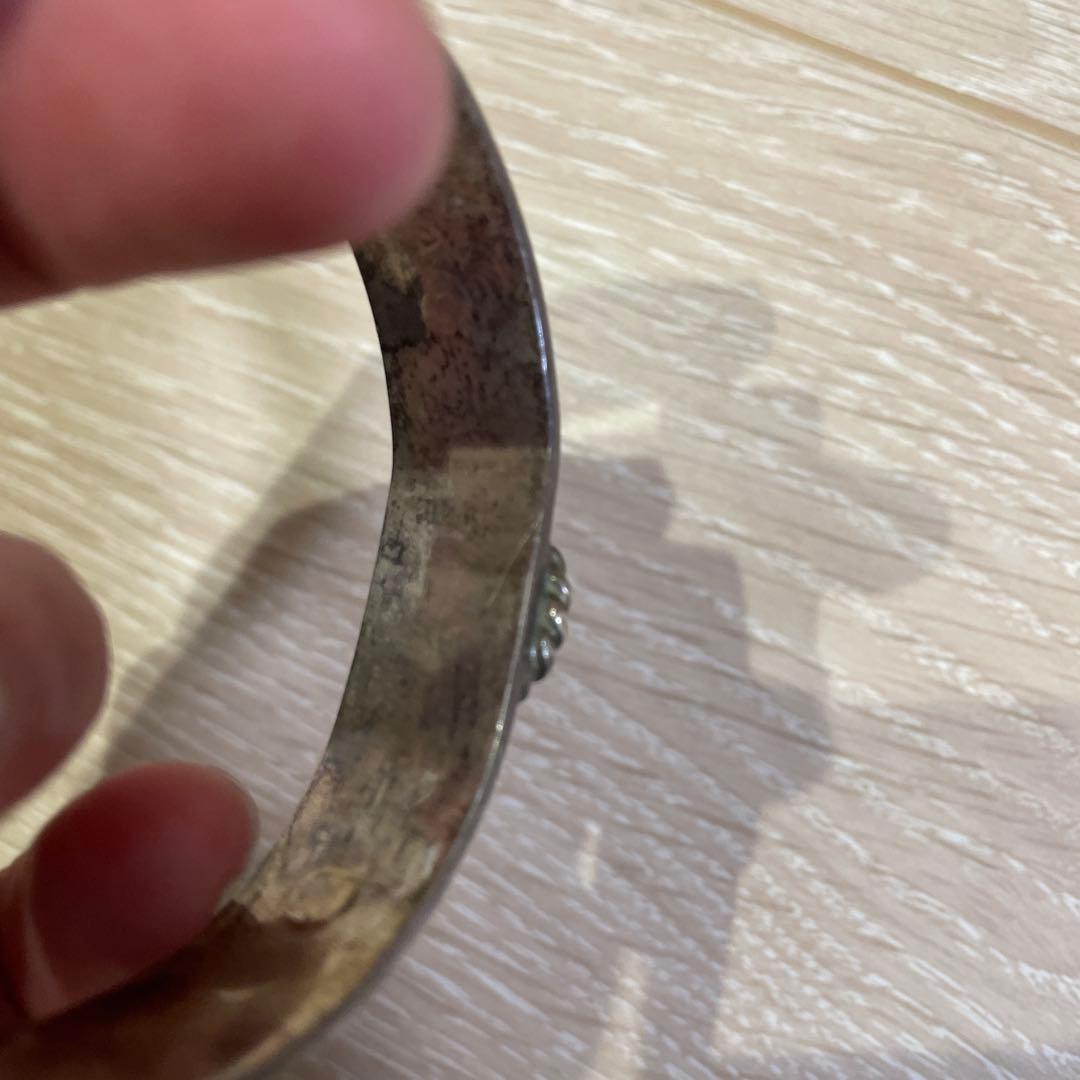 スパイダーウェブターコイズ　シルバーターコイズカフブレスレット