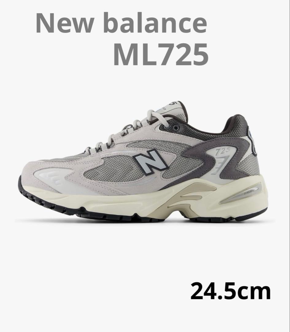 NewBalance ML725CK:White/gray グレー　24.5美品