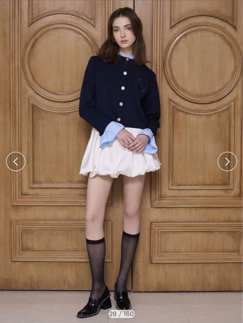 【EIMY ISTOIRE】Attached collar カーディガン