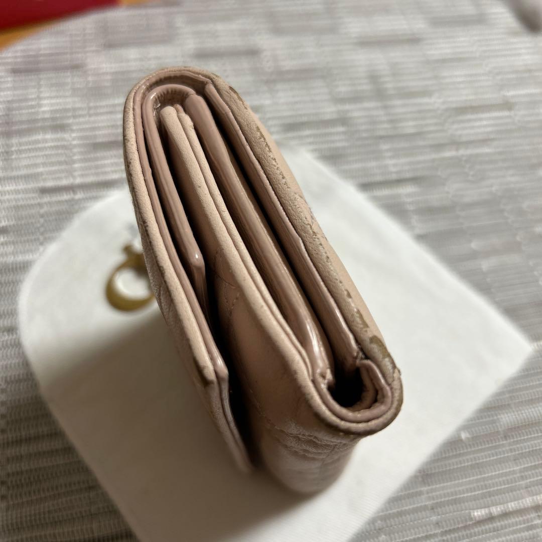Dior ピンク三つ折り財布
