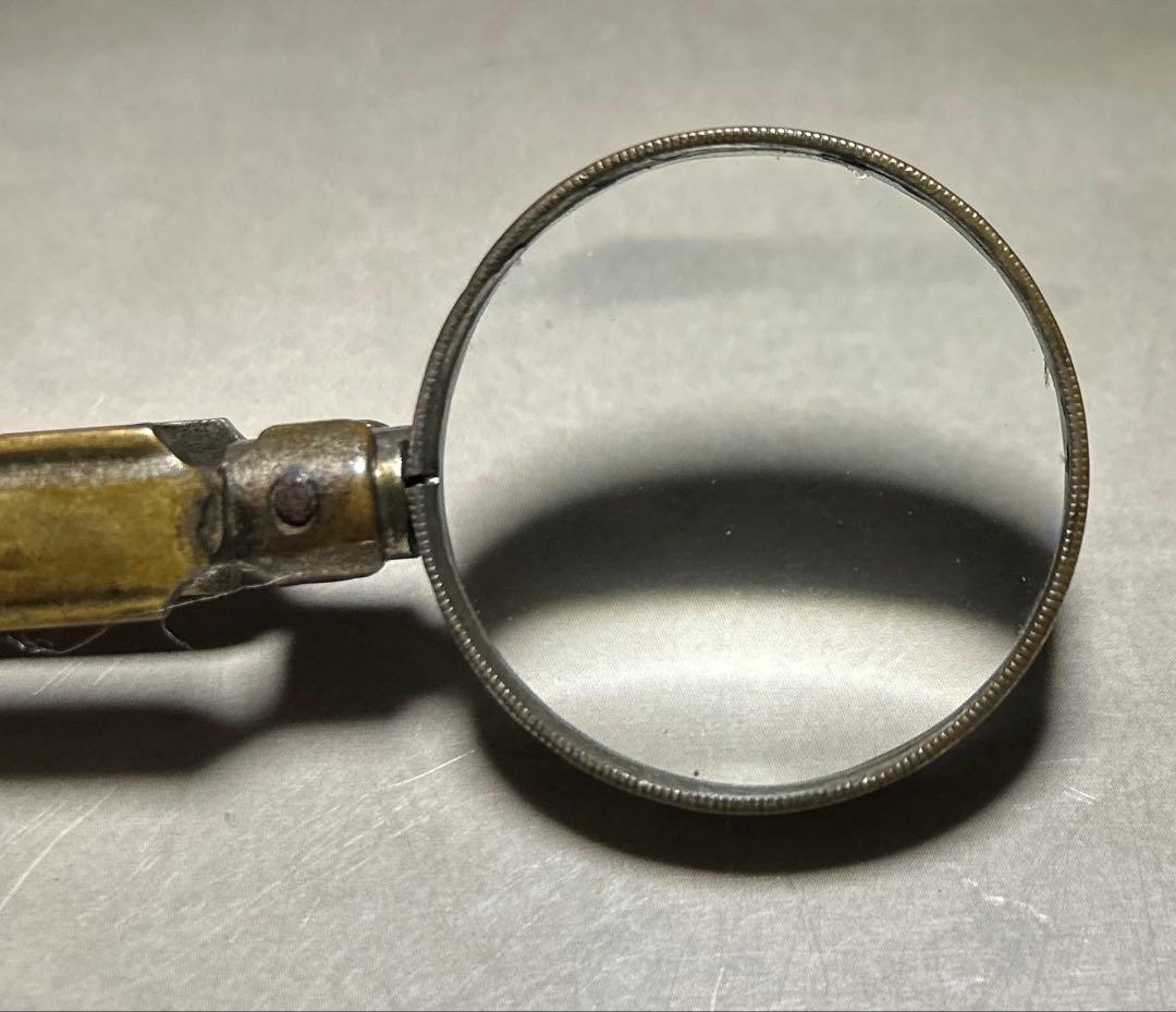 アンティーク コンパクト虫眼鏡