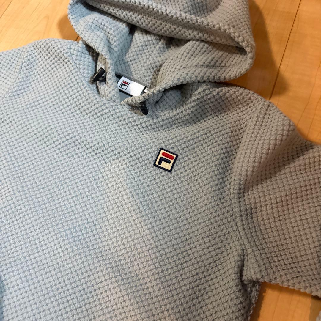 FILA フード付きパーカーとスカートセット グレー