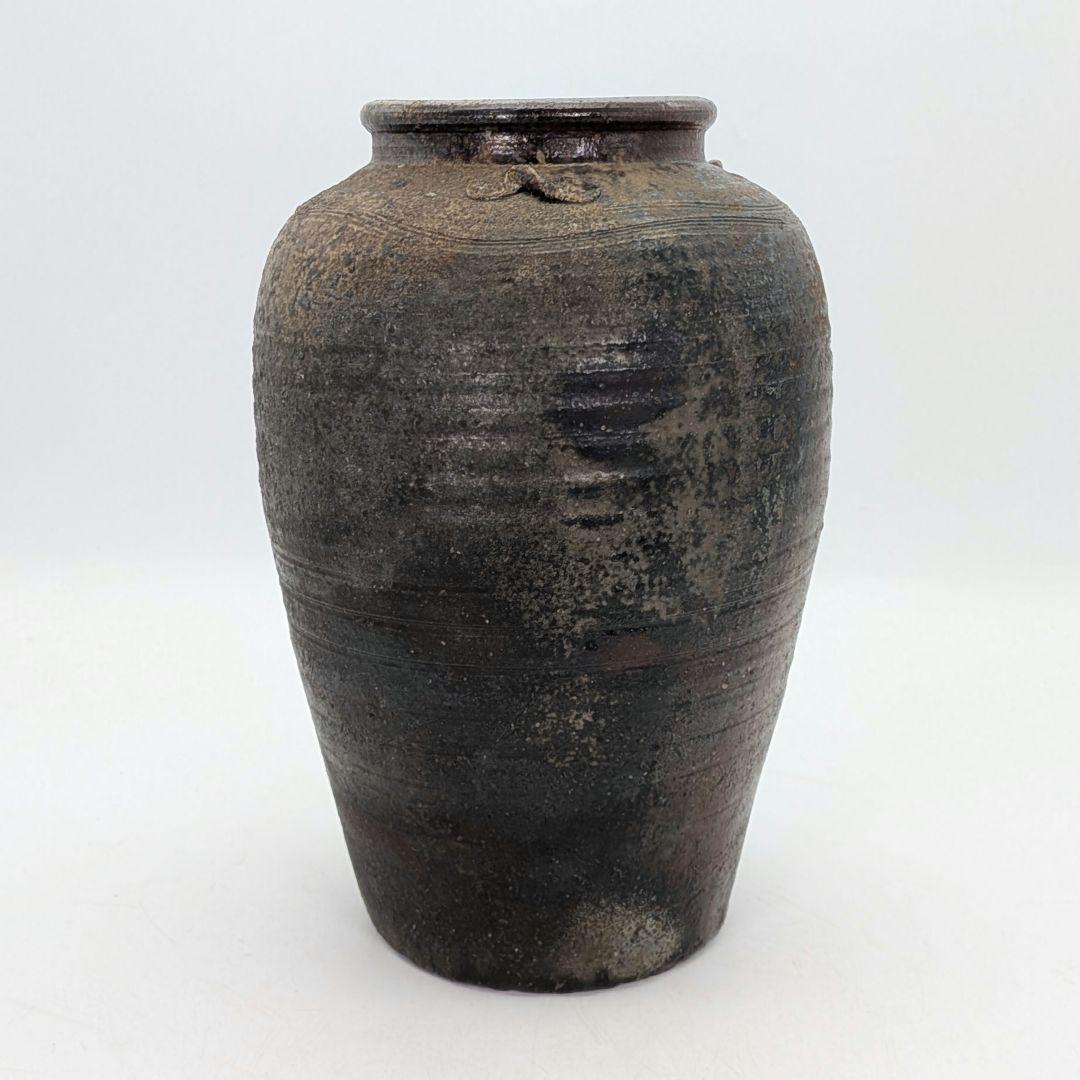 備前焼 三耳壺 三耳壷 花器 フラワーベース つぼ 花瓶 花生 花入 金彩