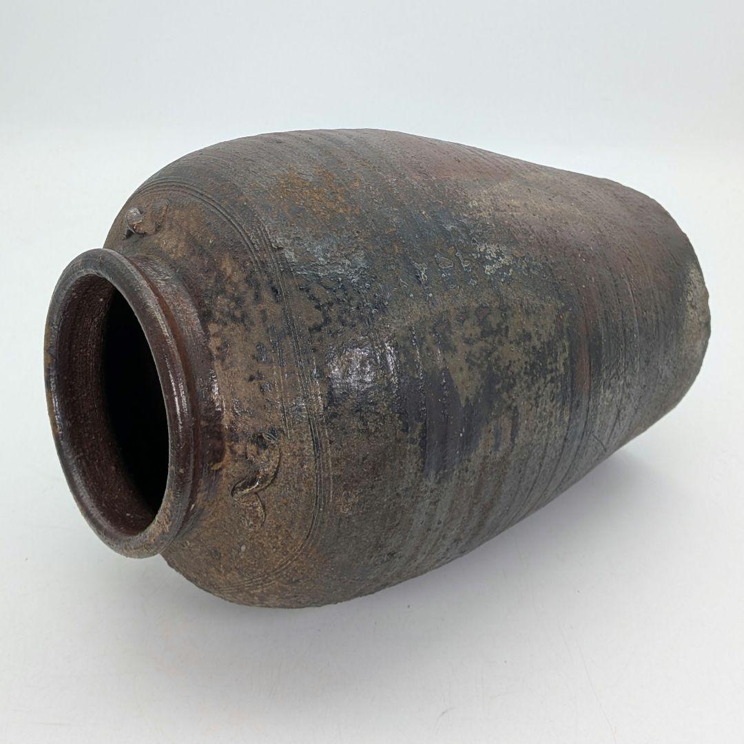 備前焼 三耳壺 三耳壷 花器 フラワーベース つぼ 花瓶 花生 花入 金彩