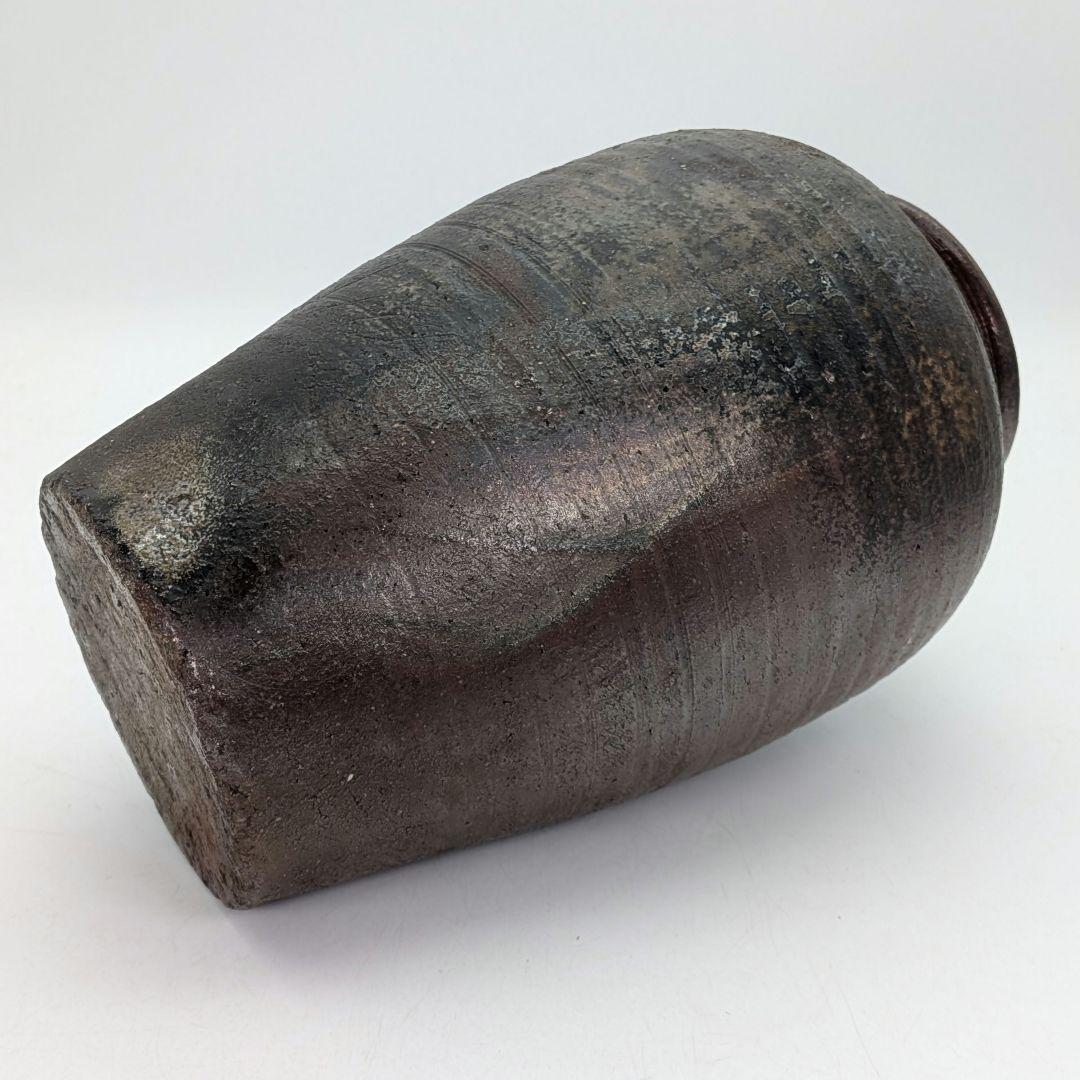 備前焼 三耳壺 三耳壷 花器 フラワーベース つぼ 花瓶 花生 花入 金彩