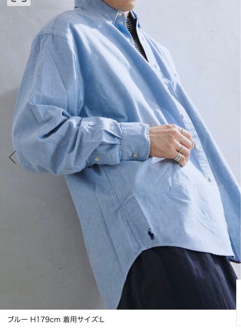【美品】ポロラルフローレン ビッグシャツ Lサイズ