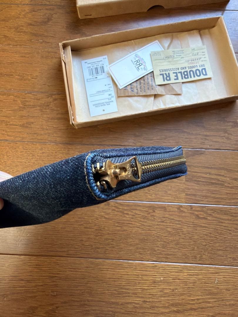 RRL デニム長財布 ジッパータイプ
