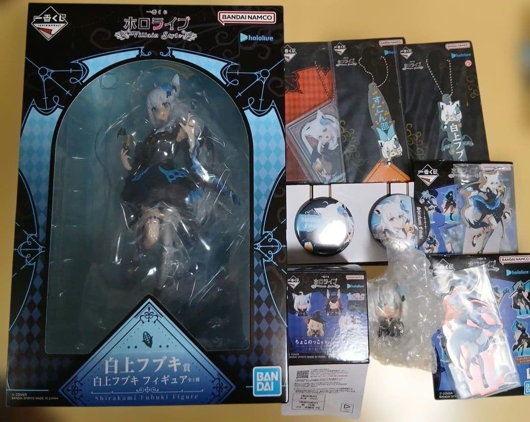 一番くじ ホロライブ 白上フブキ フィギュア アクスタ ちょこのっこ 缶バッジ
