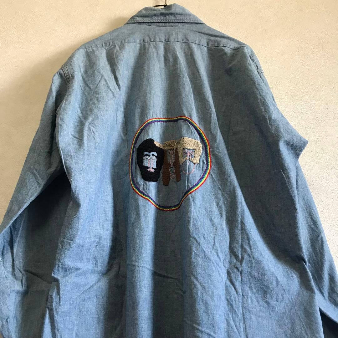 70s リーバイス BIG E刺繍 オレンジタブ シャンブレーシャツ Lサイズ