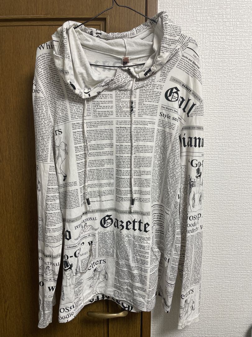 John Galliano ニュースペーパー　パーカー USA M