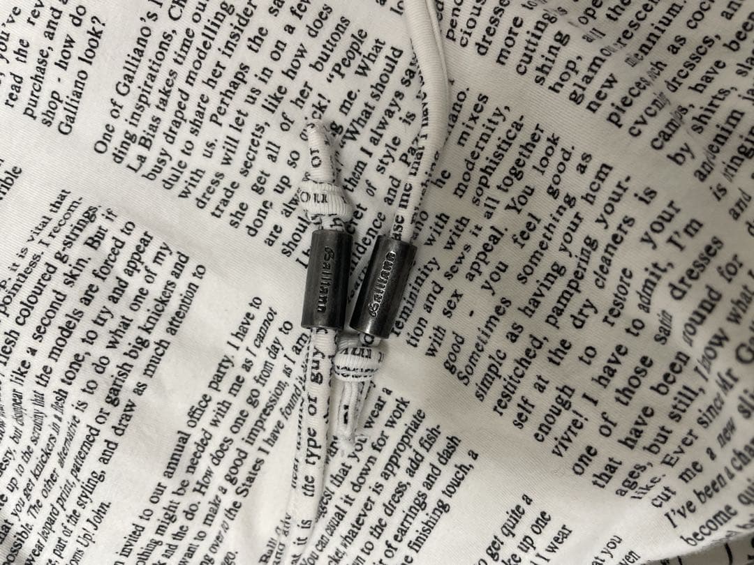 John Galliano ニュースペーパー　パーカー USA M