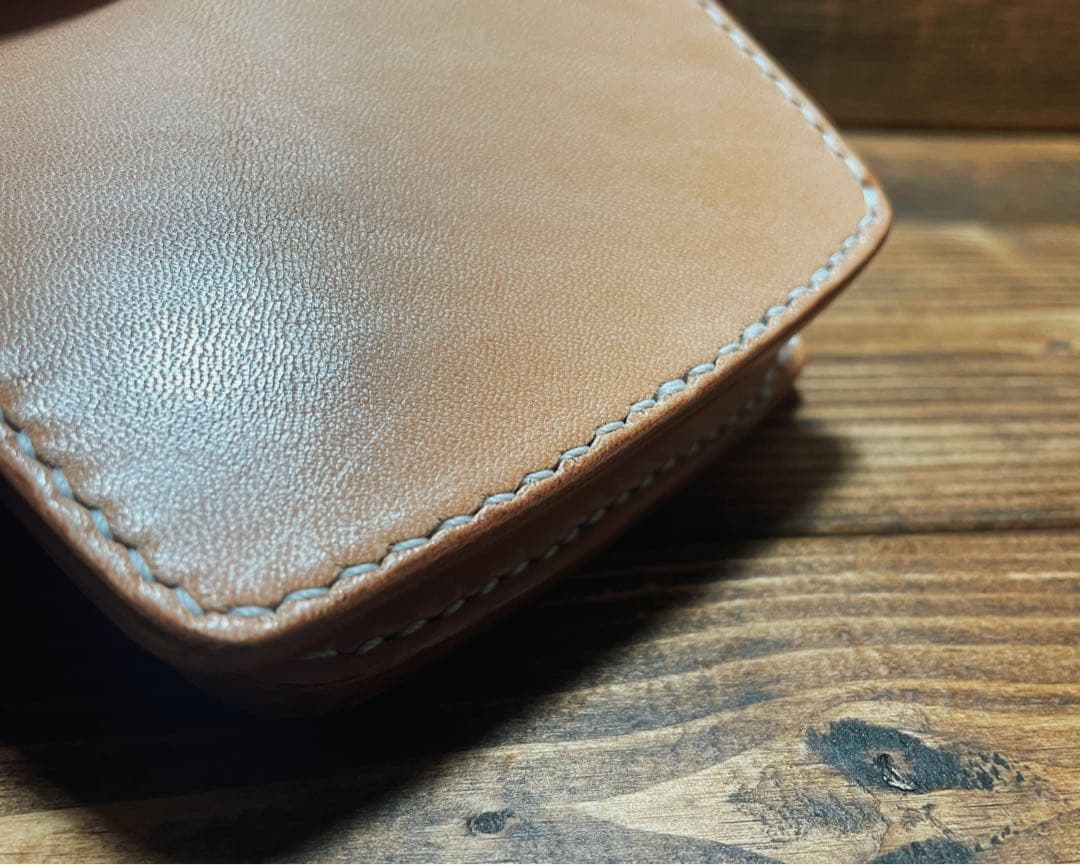 昭南多脂革 グレージング加工 ハーフウォレット