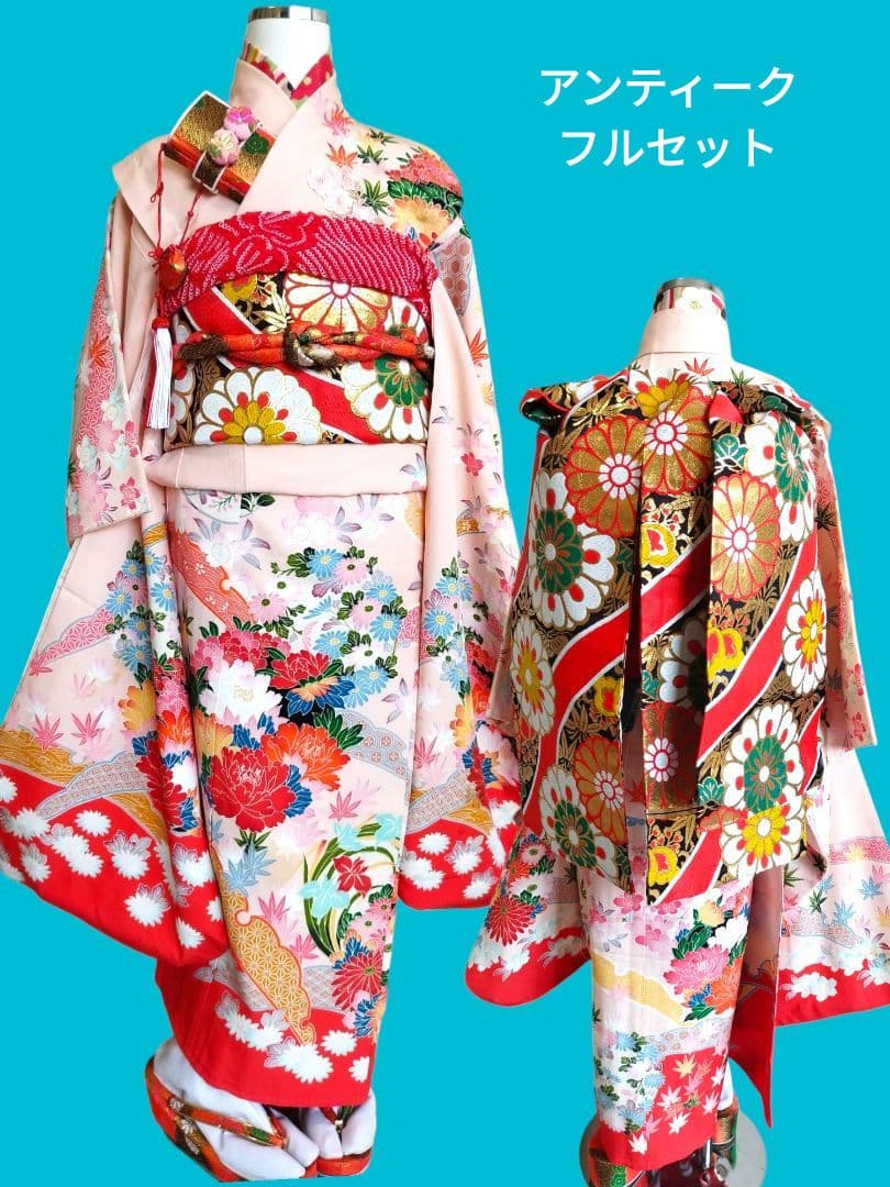 専用です。アンティーク薄ピンクの着物単品