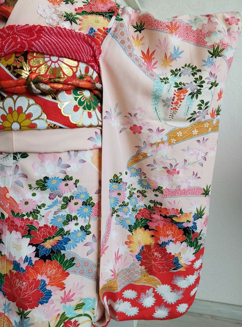 専用です。アンティーク薄ピンクの着物単品