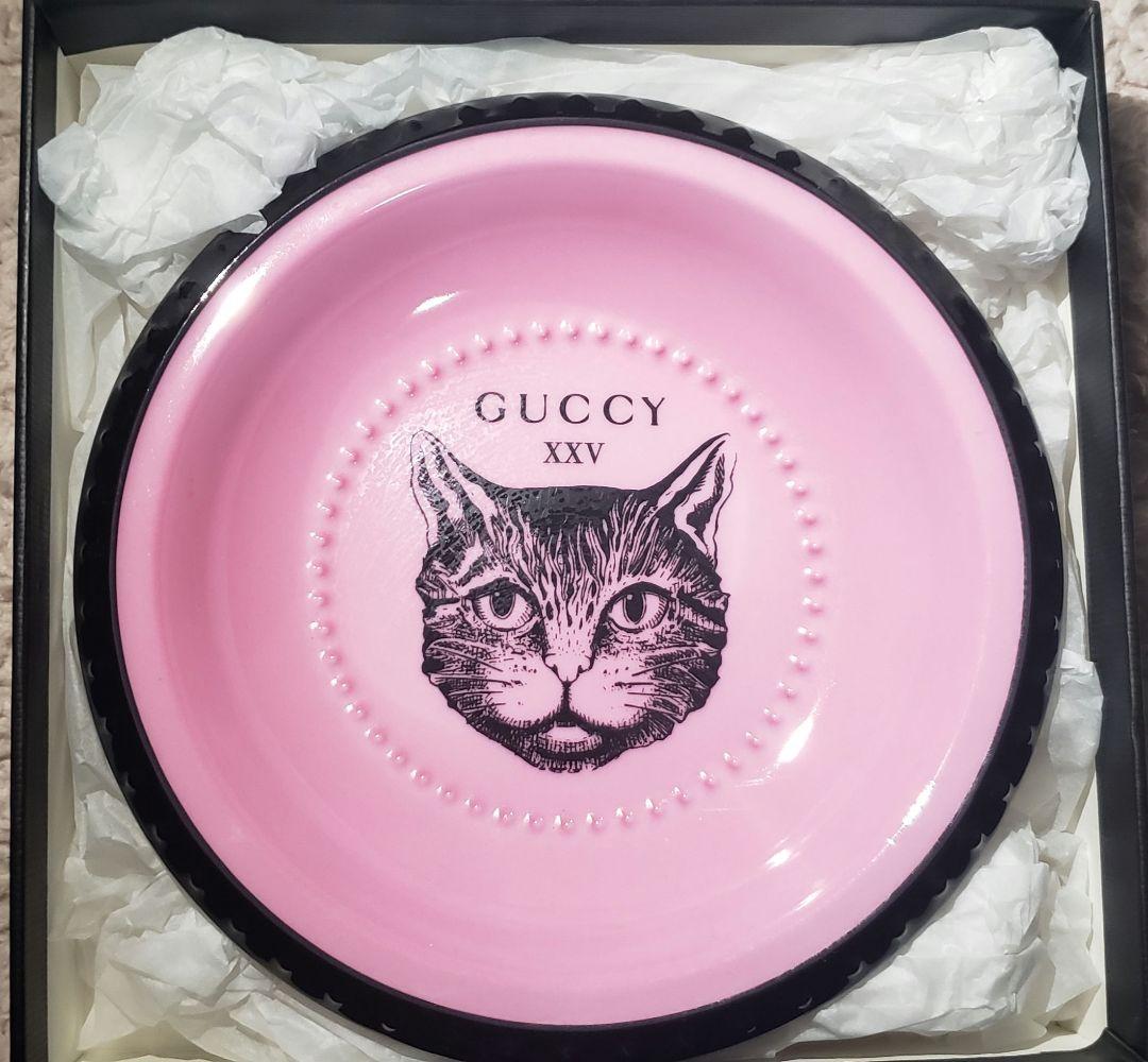【未使用】GUCCI アッシュトレイ 小物入れ ミスティックキャット ピンク
