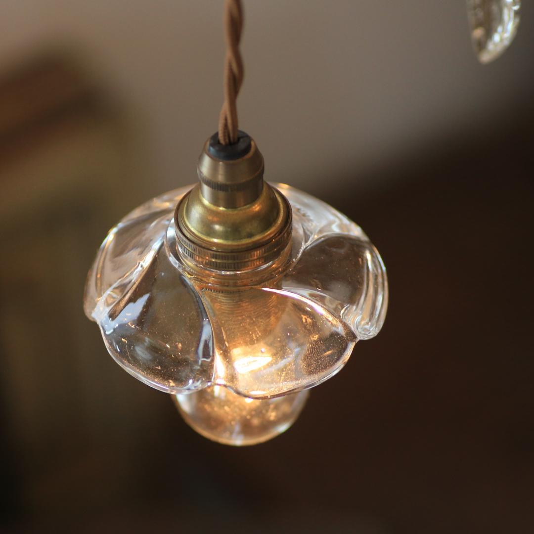 フランスアンティーク　オールドバカラ　ミニシャンデリアシェードA/ランプライト