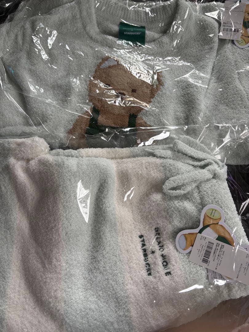 ジェラートピケスターバックス ルームウェア上下セット　ミントグリーン