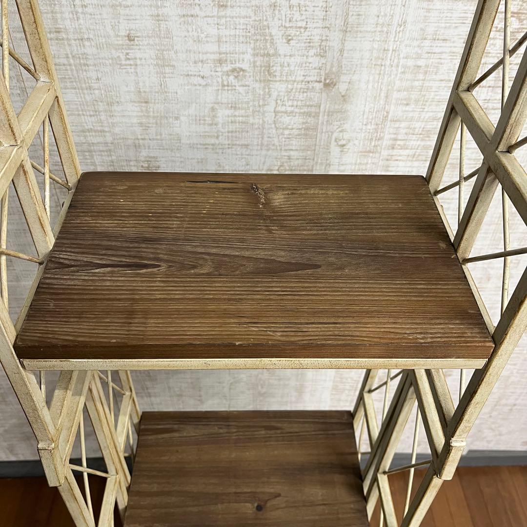 【アンティーク】アイアンフレーム 塔型 3段 プランターラック 鉢置 シャビー