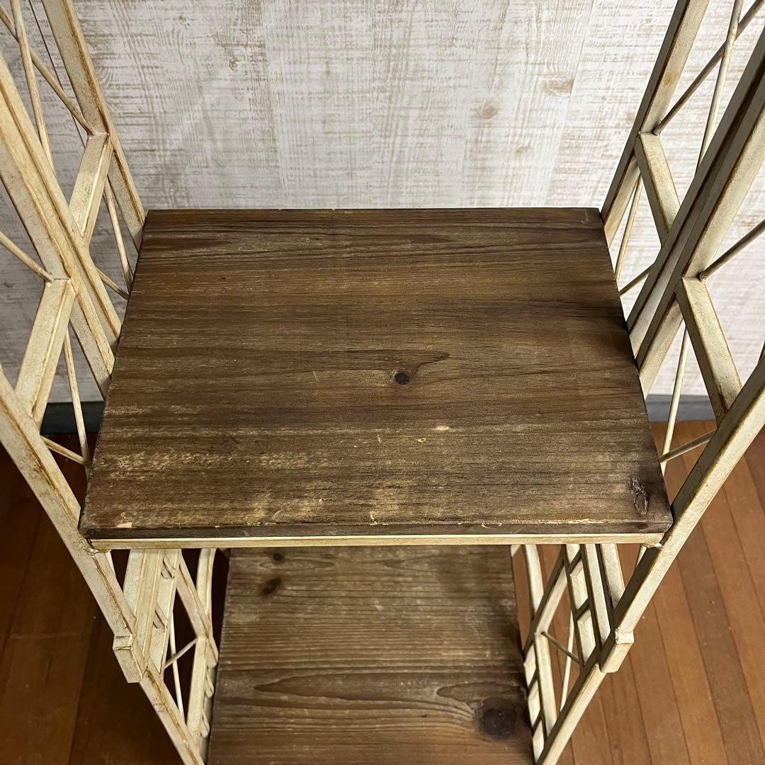 【アンティーク】アイアンフレーム 塔型 3段 プランターラック 鉢置 シャビー