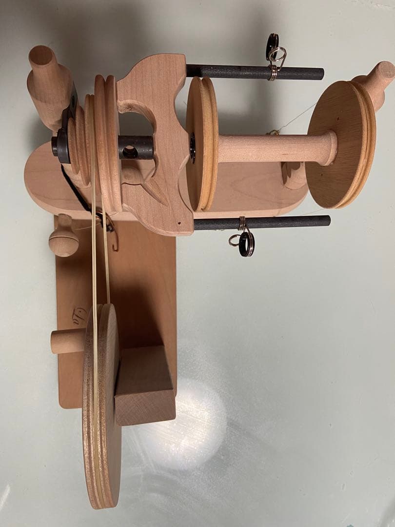 La mer ラメール　木製スピンドル 糸紡ぎ　糸撚り機　糸より