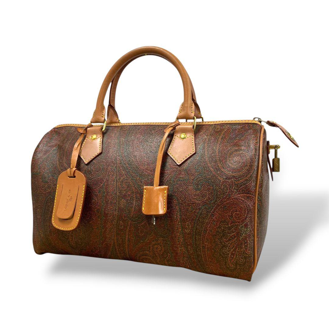 極美品　エトロ　ETRO　ミニボストンバッグ　ハンドバッグ　ペイズリー柄