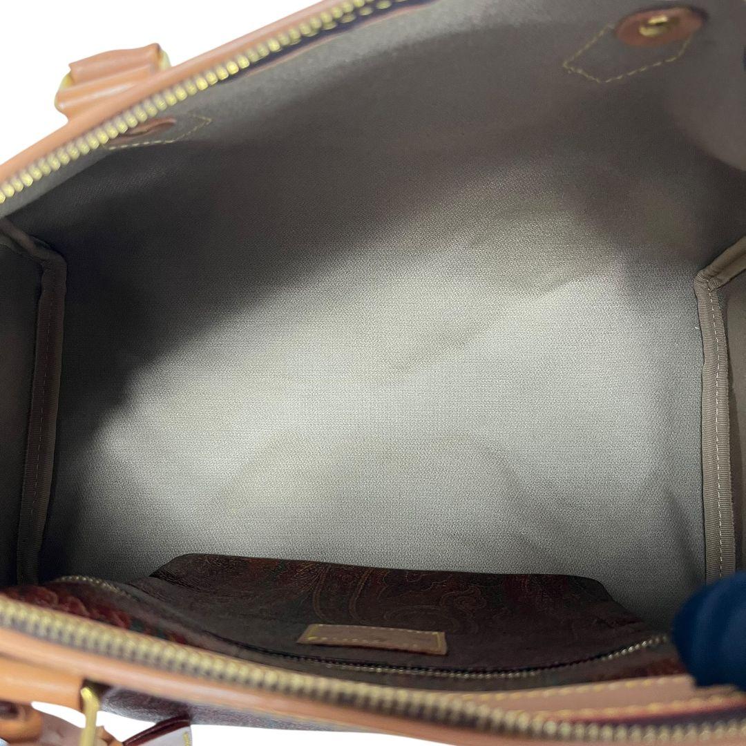 極美品　エトロ　ETRO　ミニボストンバッグ　ハンドバッグ　ペイズリー柄