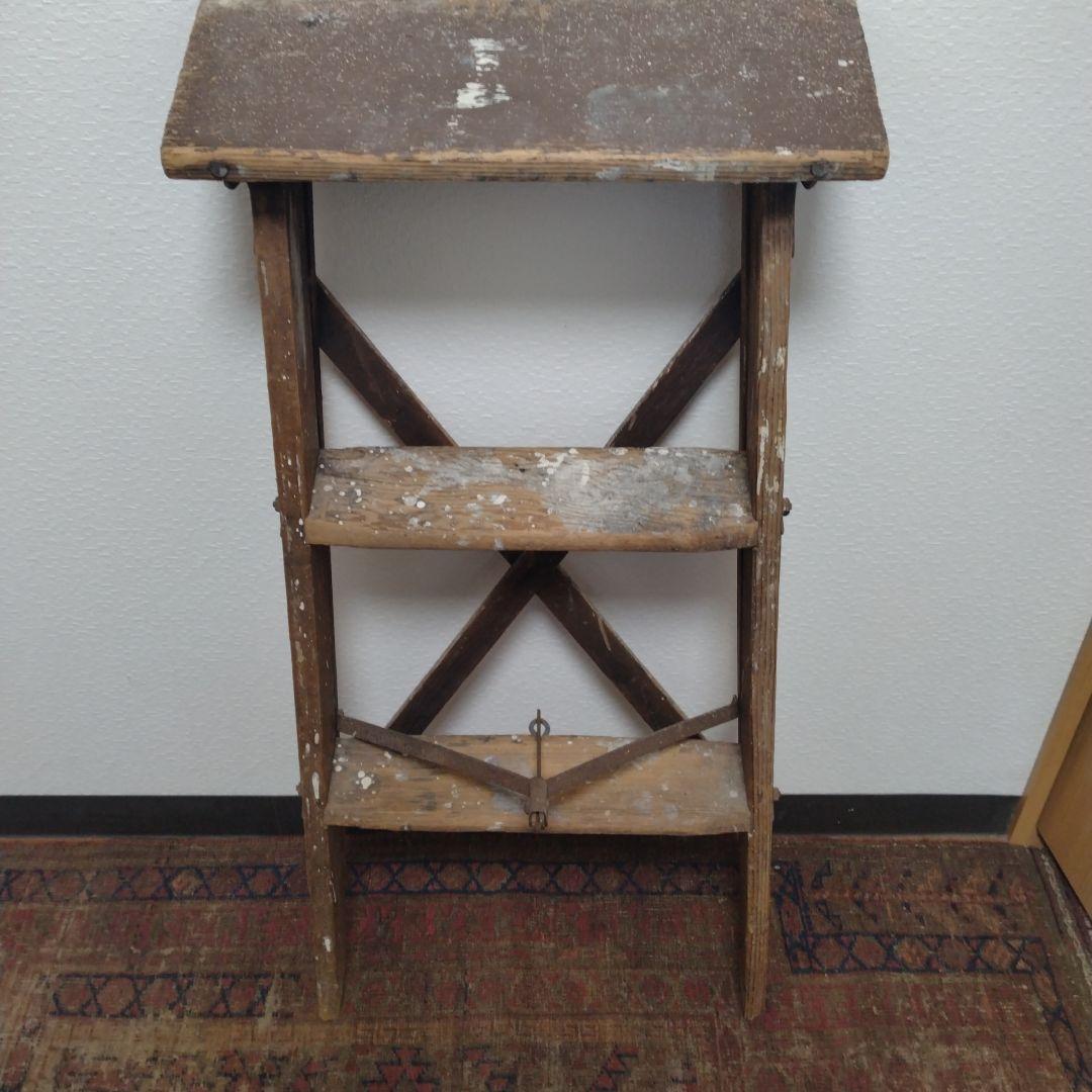 50s vintage ウッドラダー 脚立　木製