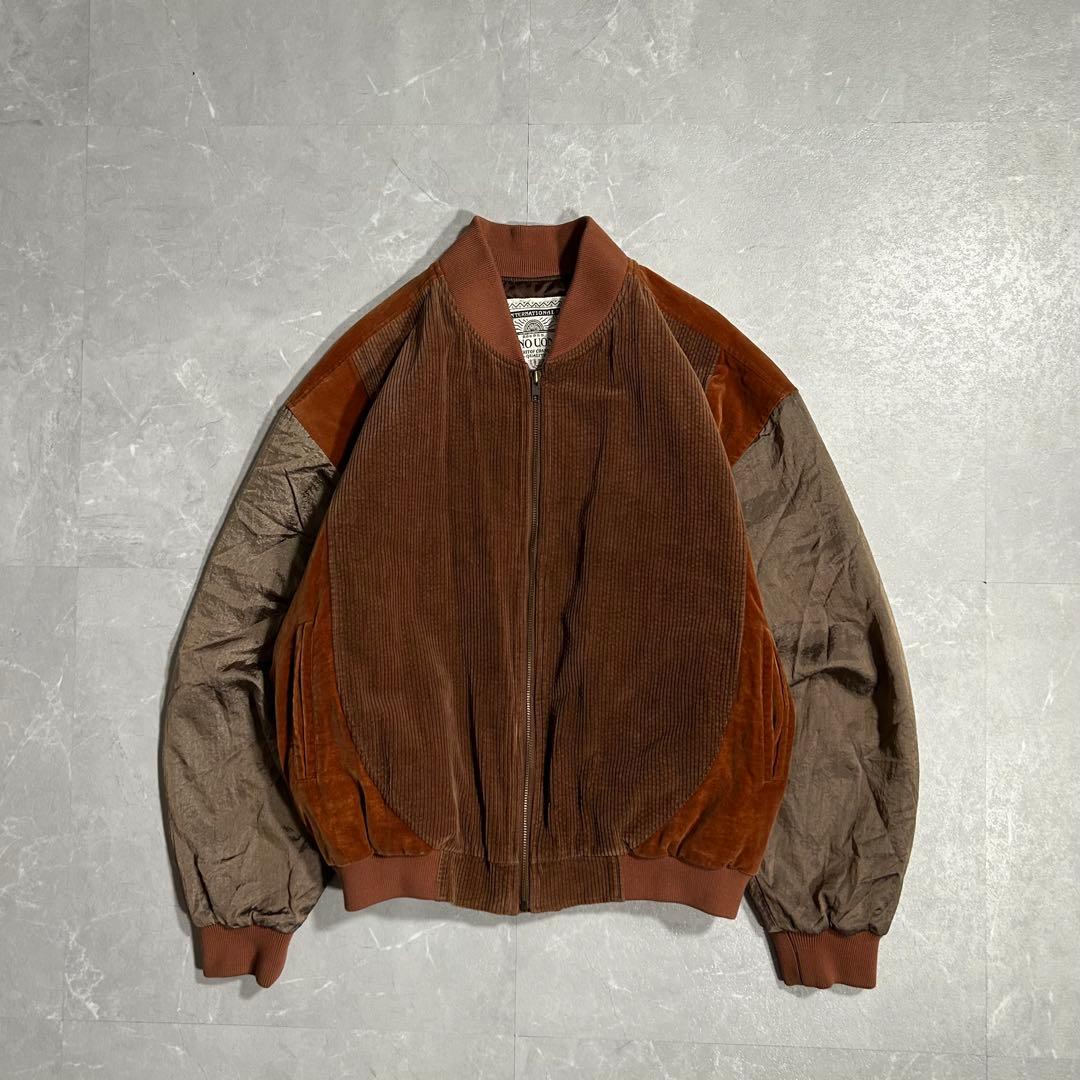 90s OLD 太畝 コーデュロイ ボンバージャケット 切替 USA古着 短丈