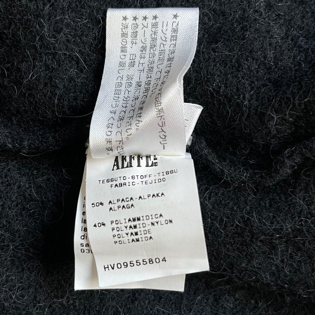 モスキーノ アルパカ混 ニットセーター イチゴモチーフ 立体装飾 ブラック M