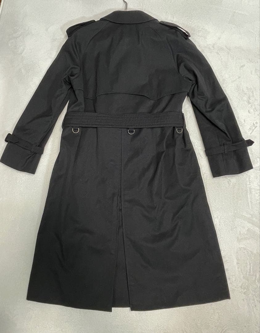【新品タグ付】アクアスキュータム キングスゲート トレンチ 黒 M 定価20万円