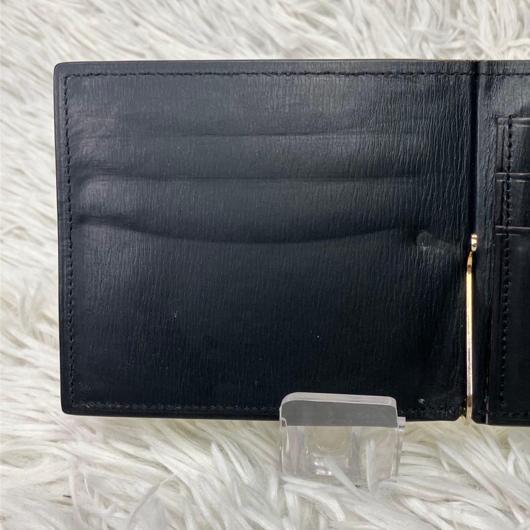 美品✨ガンゾ　GANZO マネークリップ　黒　レザー