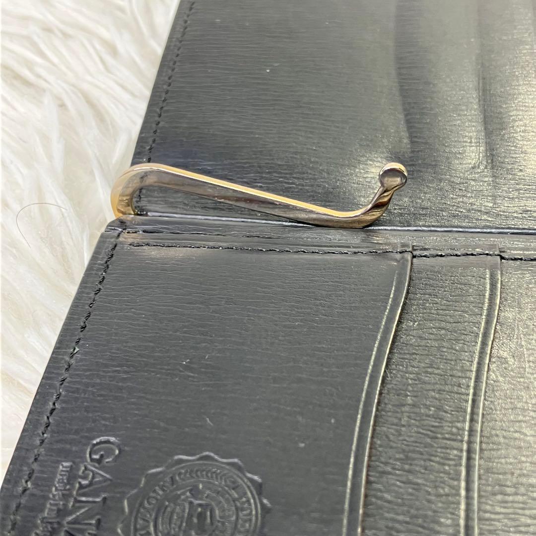 美品✨ガンゾ　GANZO マネークリップ　黒　レザー