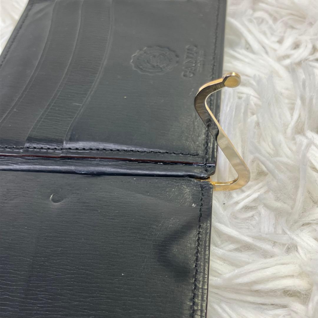 美品✨ガンゾ　GANZO マネークリップ　黒　レザー