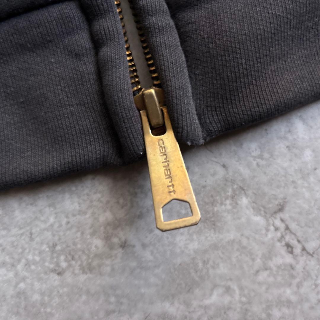 00's■カーハート【XL】アクティブジャケット スウェット フェードブラック