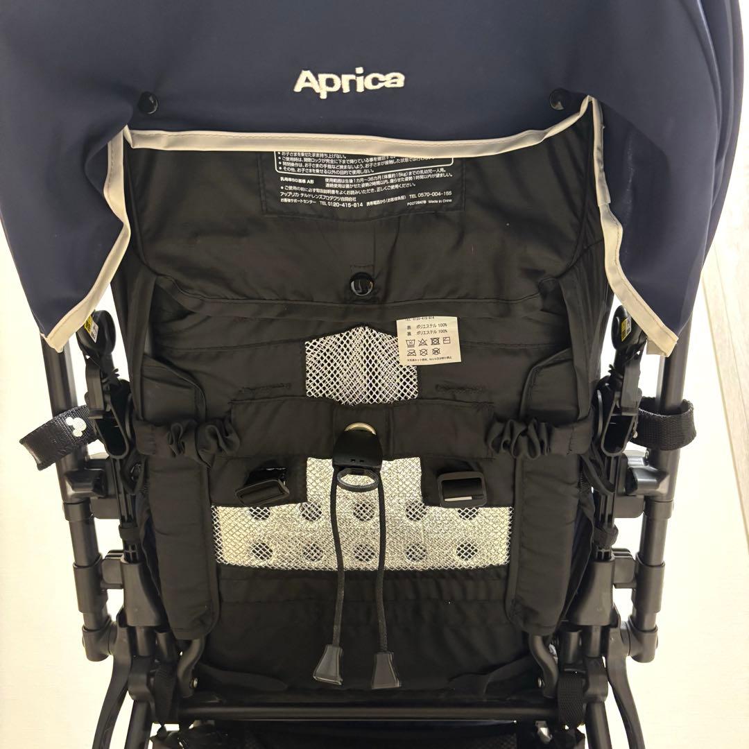 美品★説明書　レインカバー付き　Aprica アップリカ カルーンエアー 紺