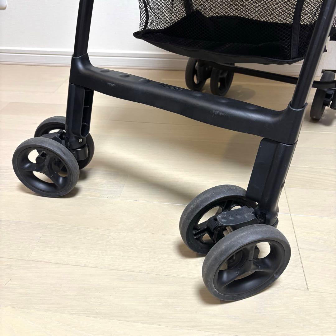 美品★説明書　レインカバー付き　Aprica アップリカ カルーンエアー 紺