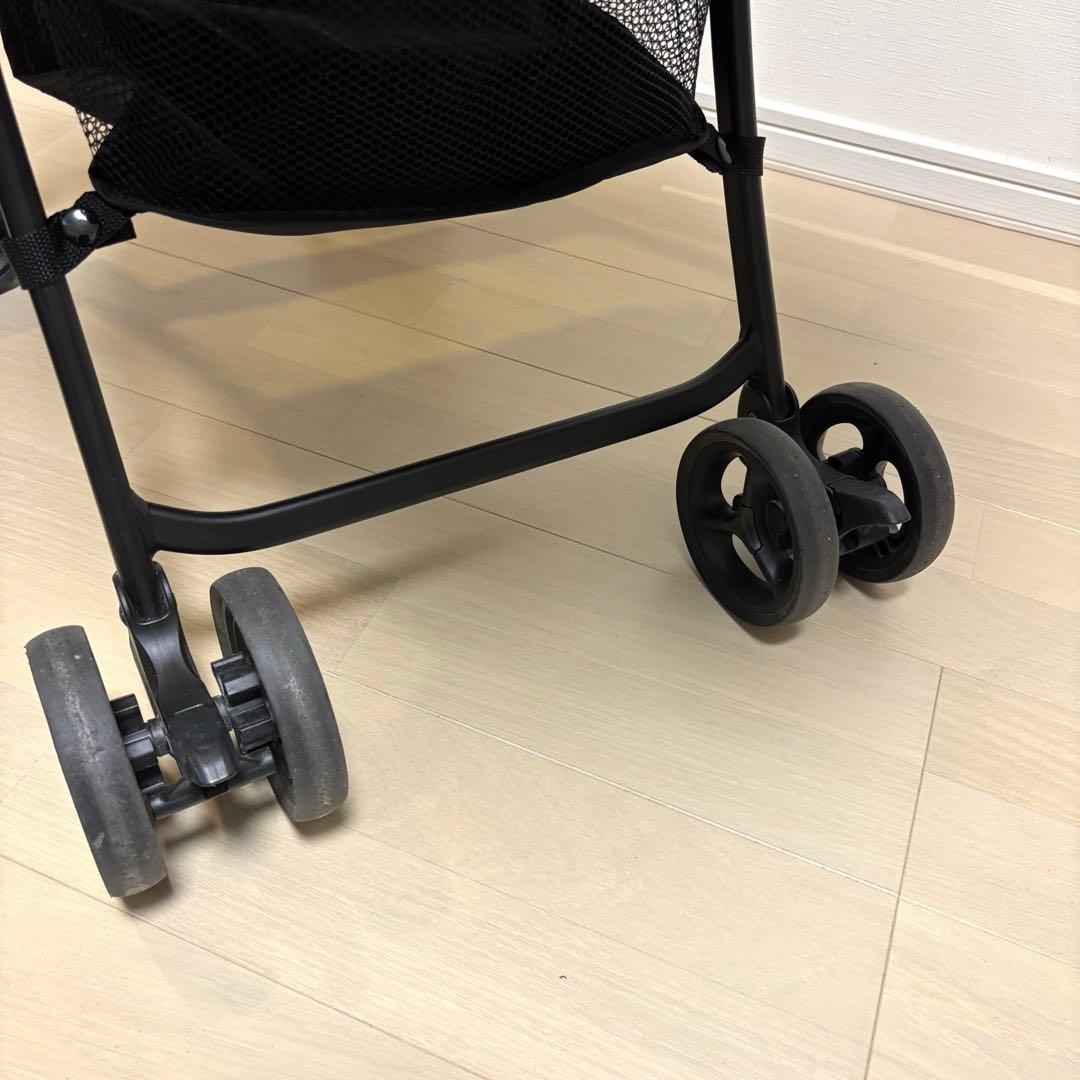 美品★説明書　レインカバー付き　Aprica アップリカ カルーンエアー 紺