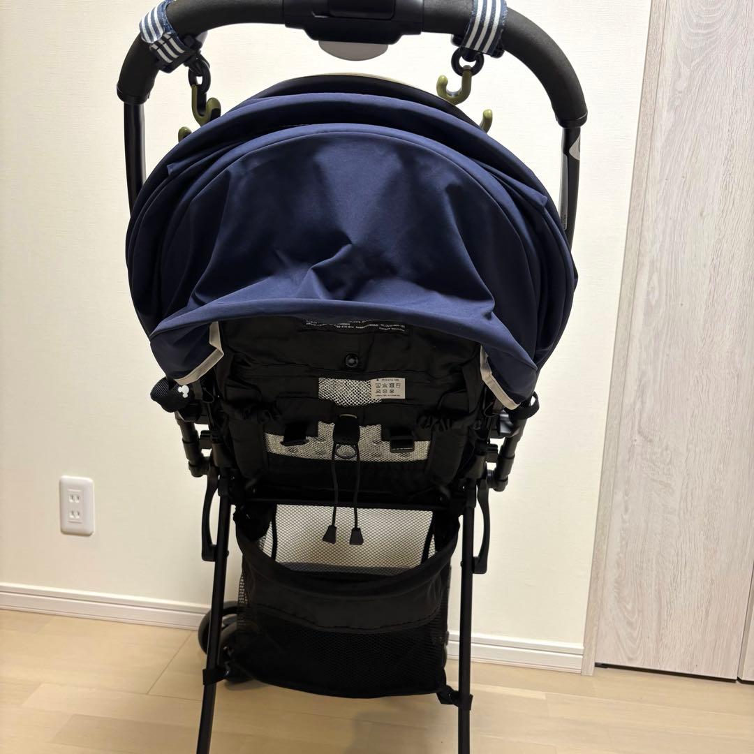 美品★説明書　レインカバー付き　Aprica アップリカ カルーンエアー 紺