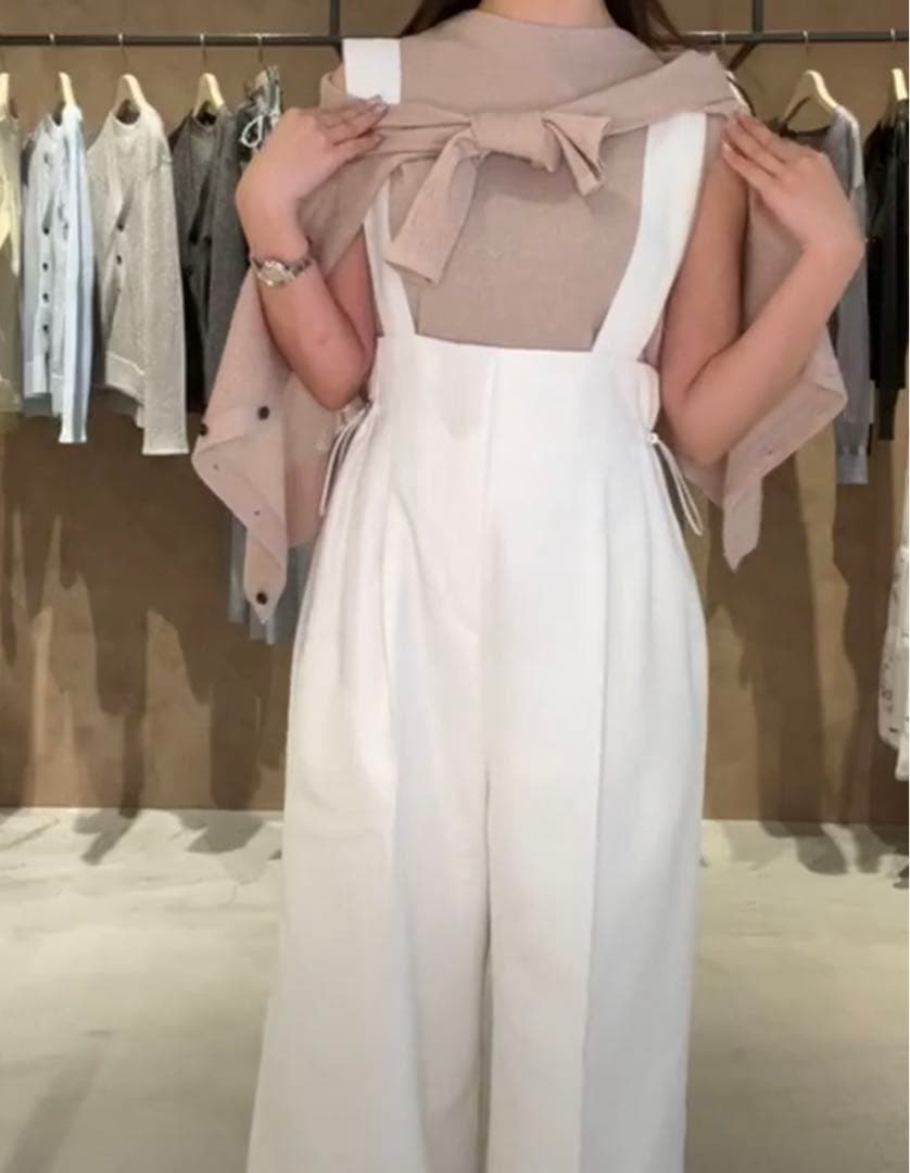 Arpege story サイドギャザーサロペット アルページュストーリー