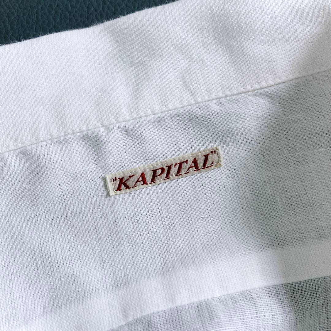 美品 キャピタル コットンリネンシャツ 金ビジユー レース オーバーサイズ