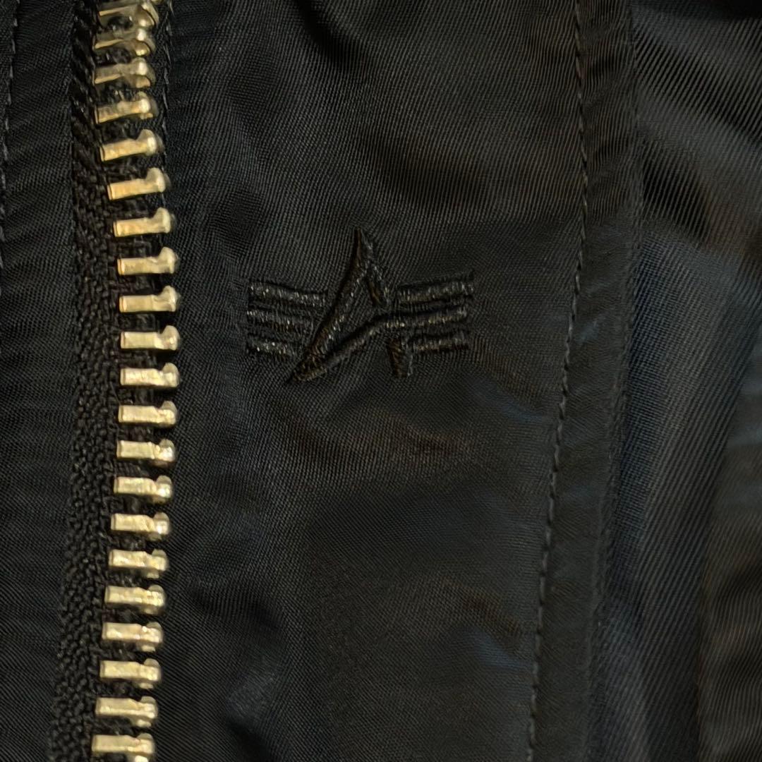 アルファインダストリーズ N-2B 短丈 Y2K ボア ファー ネイビー M