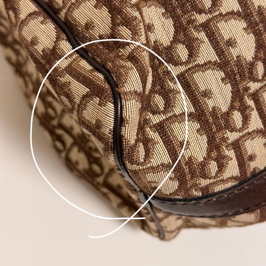 クリスチャンディオール Dior トロッター柄 ミニボストンバック