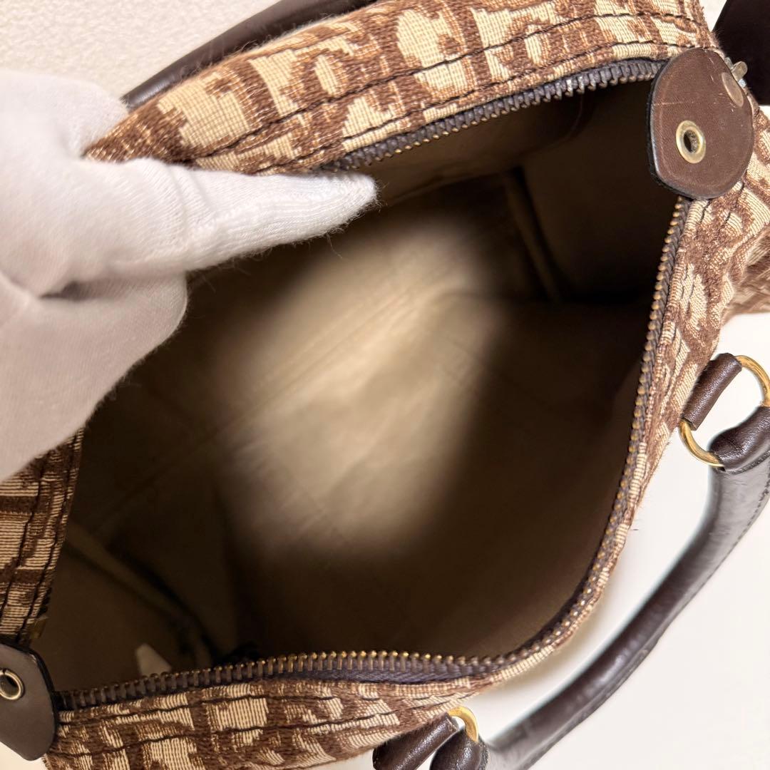 クリスチャンディオール Dior トロッター柄 ミニボストンバック