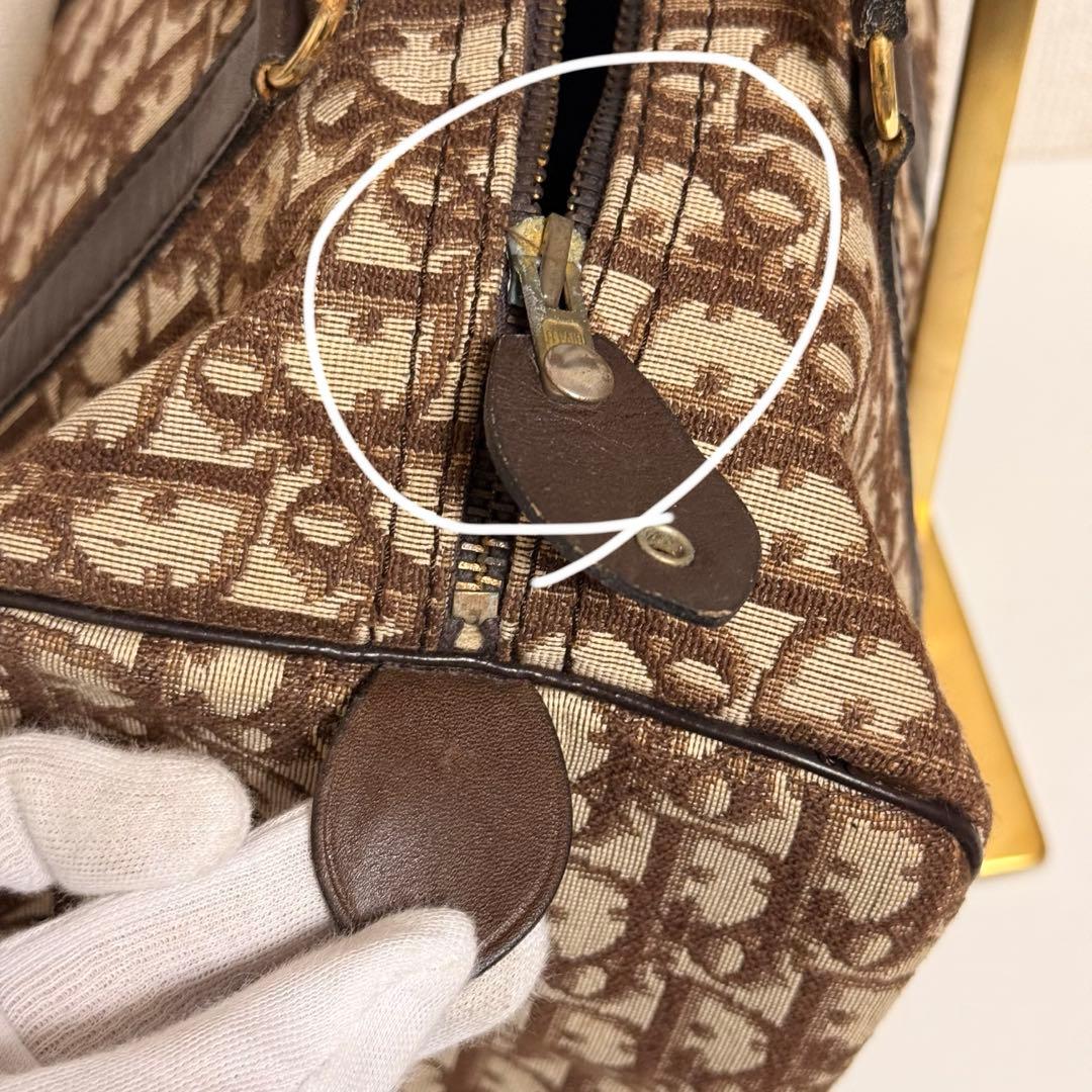 クリスチャンディオール Dior トロッター柄 ミニボストンバック